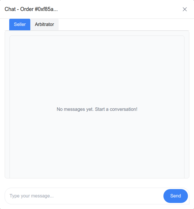 A screenshot of the chat interface
